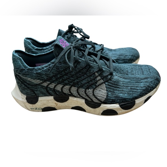 NIKE Zoom Flyknit Pegasus Turbo Road Running Shoes Teal Polka Dot Men’s 12 - Picture 4 of 10